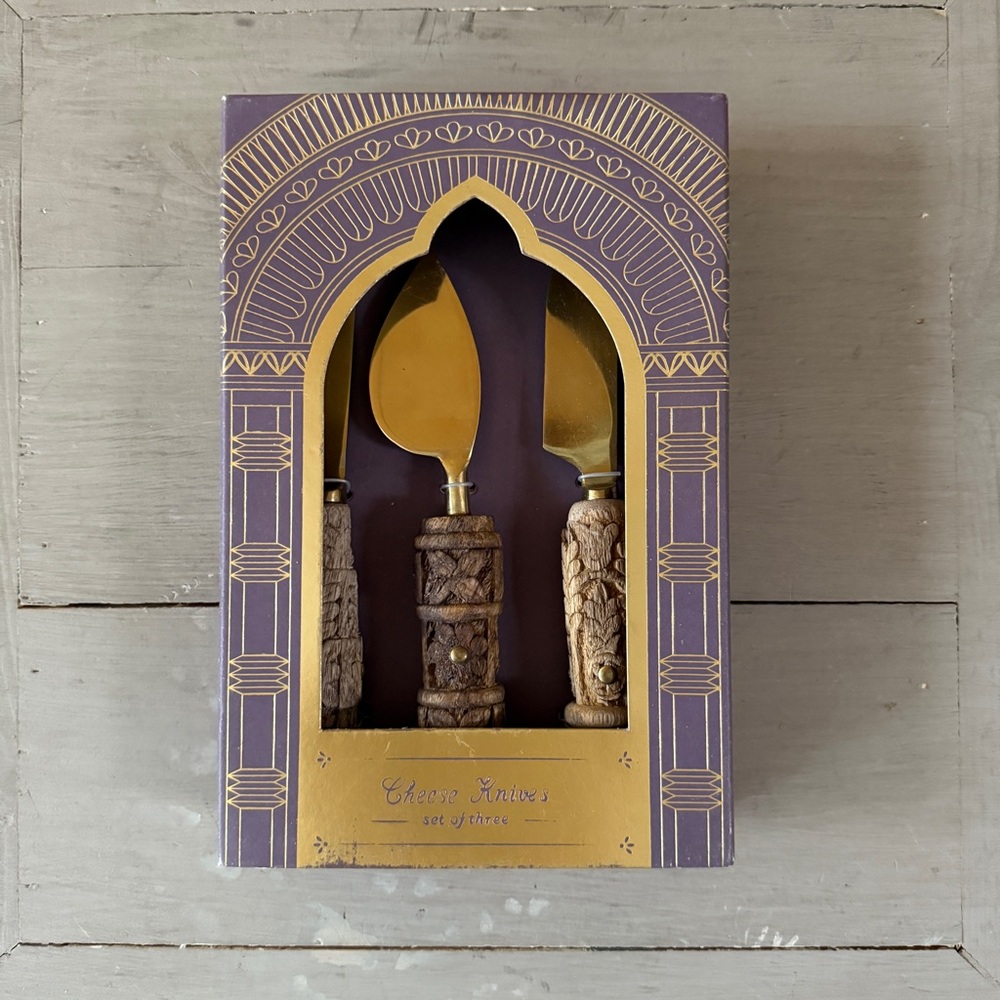 NEW Anthropologie Cheese Knife Set